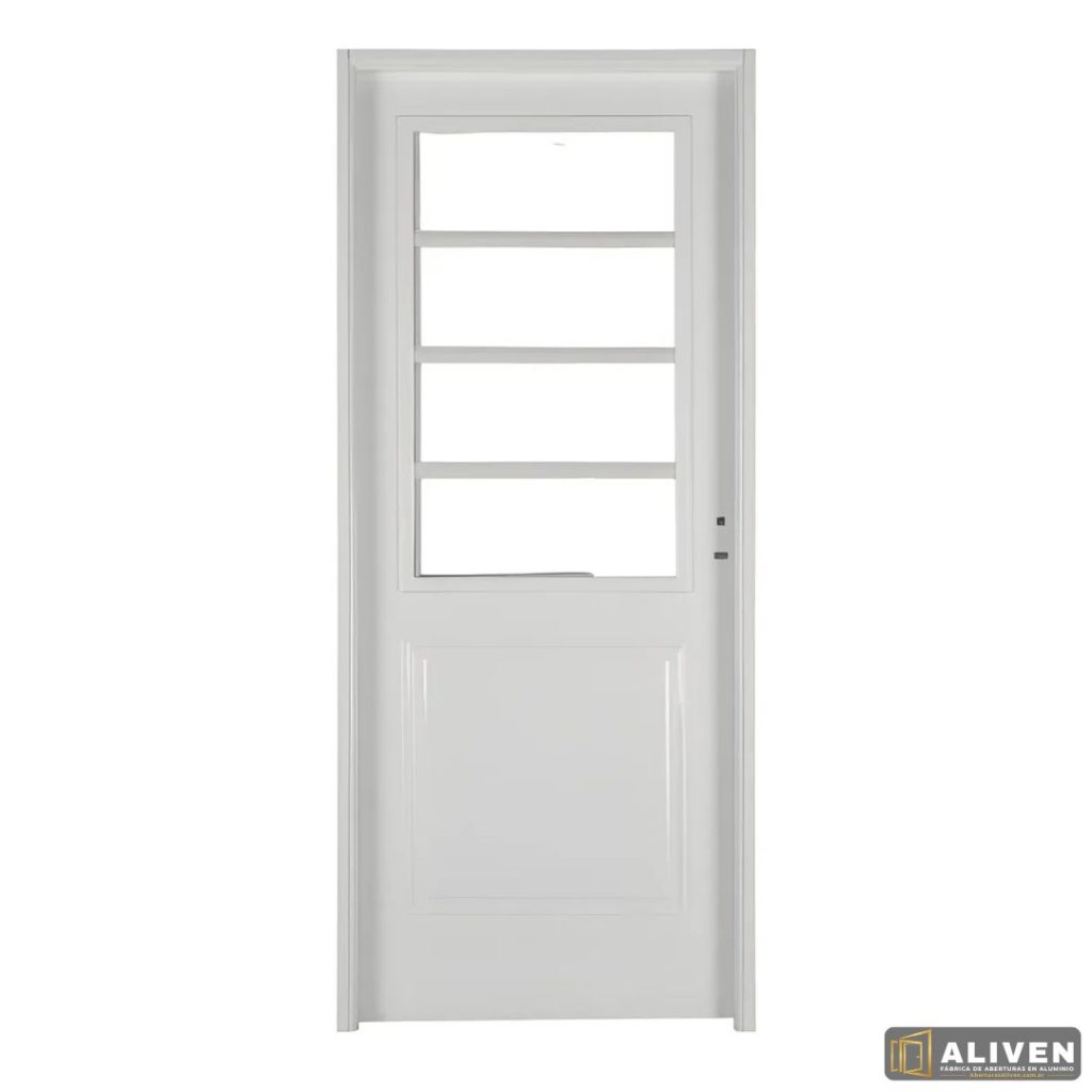 101 Puerta Doble Chapa Inyectada Con 1 2 Reja 80x200