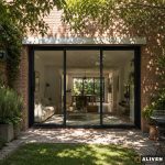 134 Ventana Balcon 300x200 Aluminio Negro 3 Hojas Línea Módena