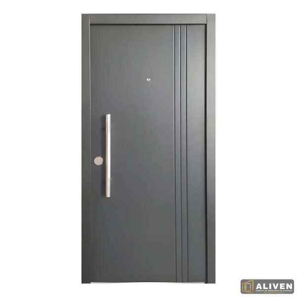Puerta Multianclaje De Seguridad Mod 741 Med 80x200 Negra